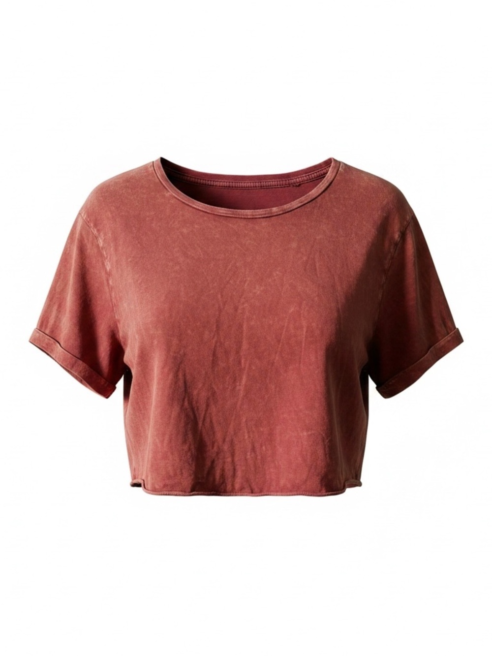 True Religion Rust Cropped Crew Tee. Size medium